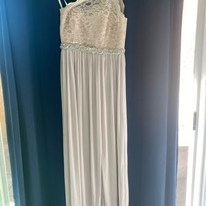 One shoulder evening dress